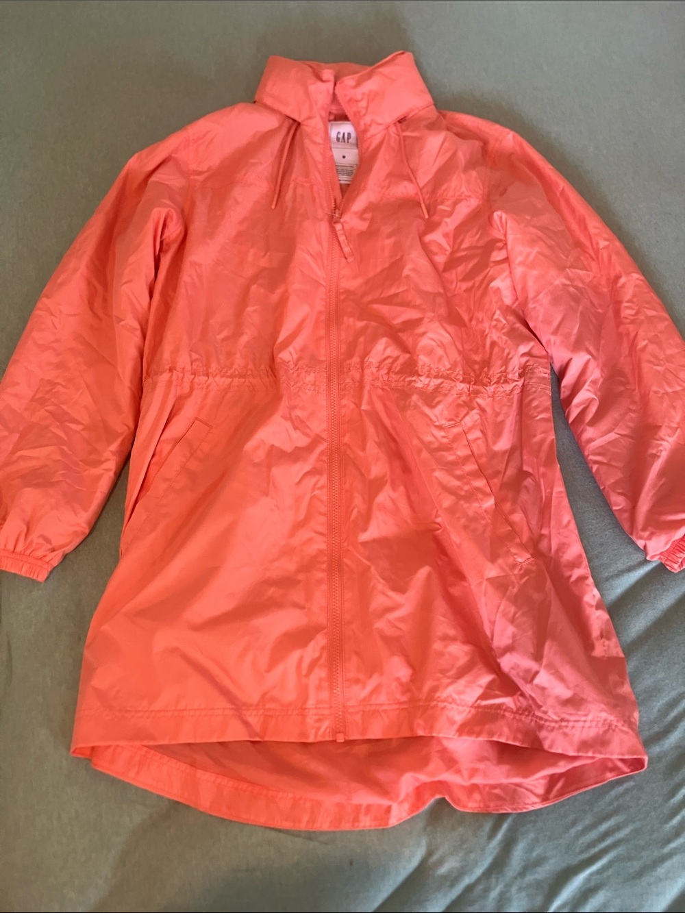 GAP Girls' Coral Pink Packable Raincoat